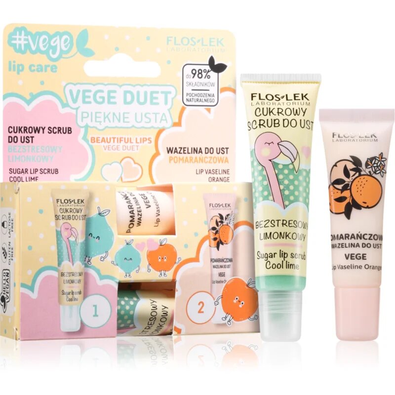 FlosLek Laboratorium Set Vege Duet set îngrijire buze 2 buc