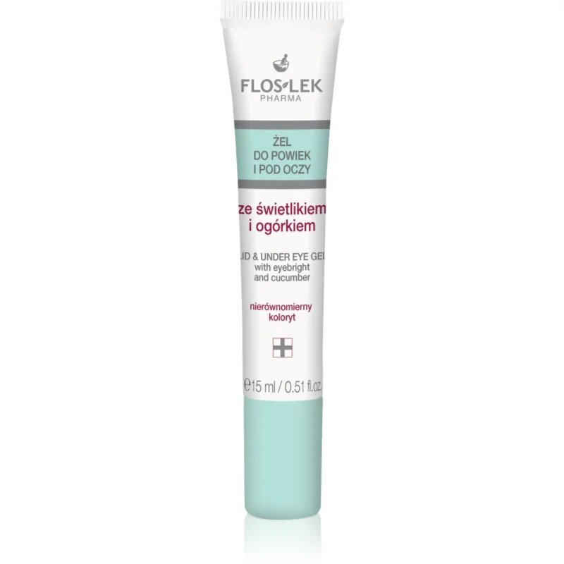 FlosLek Pharma Eye Care gel iluminator pentru ochi impotriva cearcanelor 15 ml