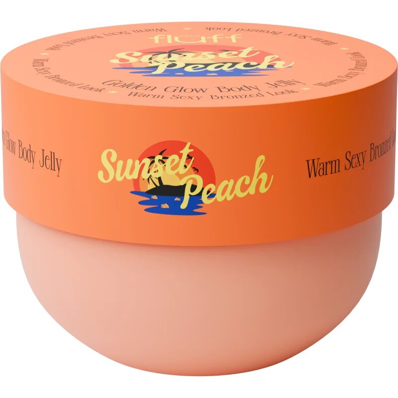 Fluff Glow Body Jelly Sunset Peach gel de corp cu efect iluminator 150 ml