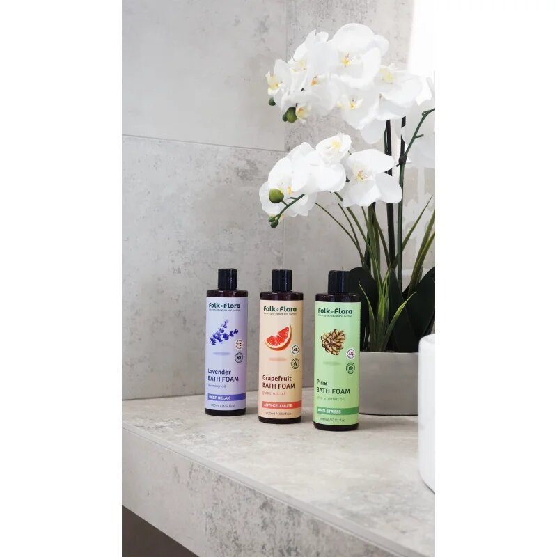Folk & Flora Grapefruit spuma de baie 400 ml
