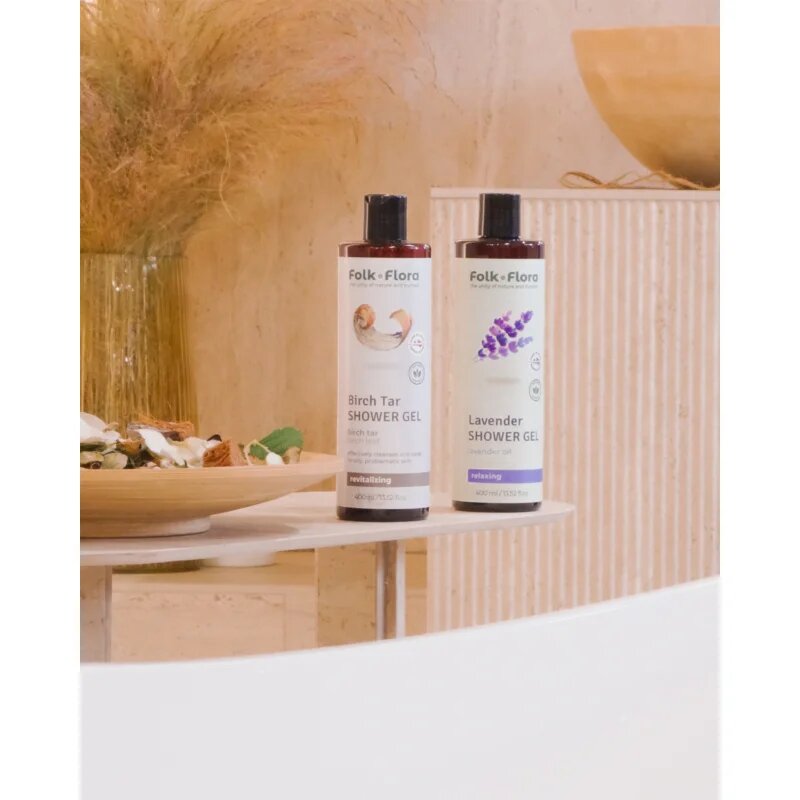 Folk & Flora Lavender gel de dus relaxant 400 ml