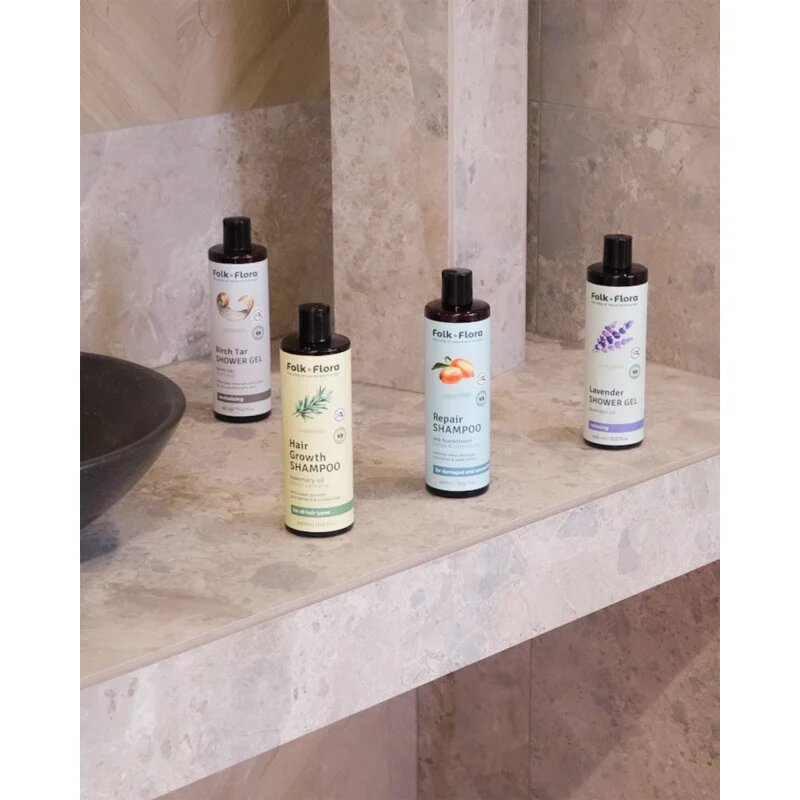 Folk & Flora Lavender gel de dus relaxant 400 ml