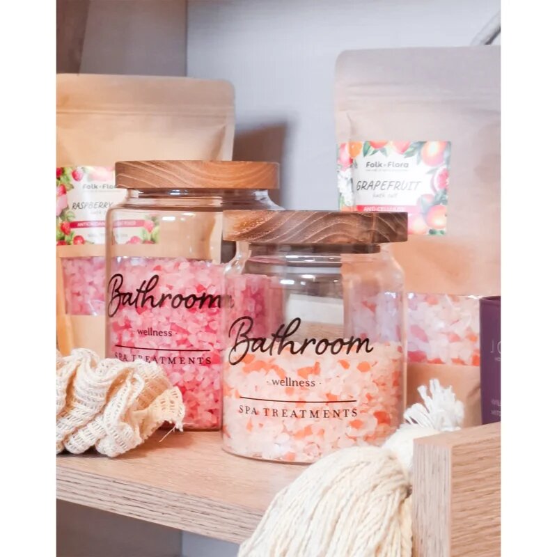 Folk & Flora Raspberry & Rose sare de baie 500 g