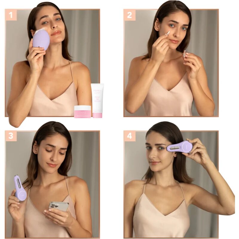 FOREO BEAR™ 2 eyes & lips dispozitiv de tonifiere cu microcurenți zona ochilor si a buzelor Lavender 1 buc