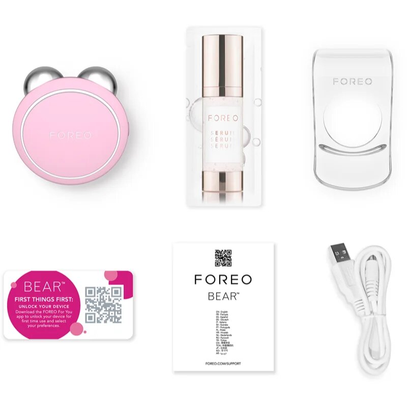 FOREO BEAR™ Mini aparat pentru tonificarea feței mini Pearl Pink
