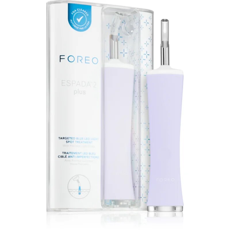 FOREO ESPADA™ 2 Plus stilou cu lumină albastră pentru atenuarea simptomelor acneei Lavender 1 buc