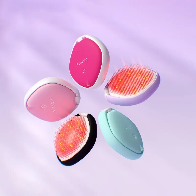 FOREO FLIP™ Play Advanced 3-in-1 pieptene de păr cu iluminare LED de fundal Midnight Magic 1 buc