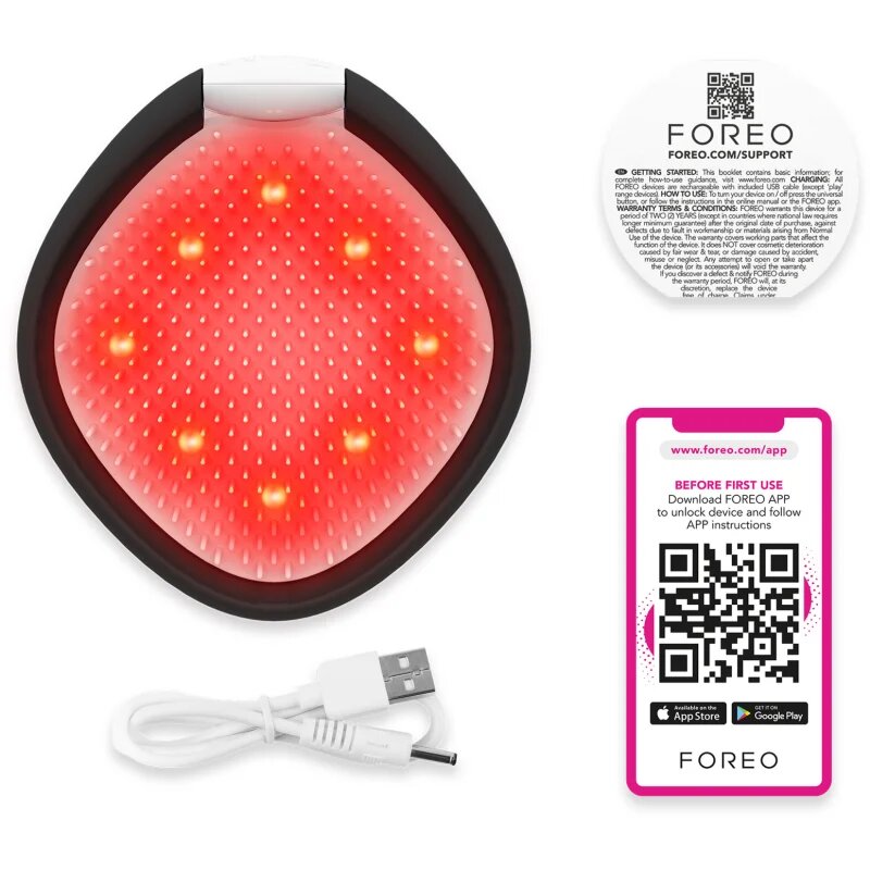 FOREO FLIP™ Play Advanced 3-in-1 pieptene de păr cu iluminare LED de fundal Midnight Magic 1 buc