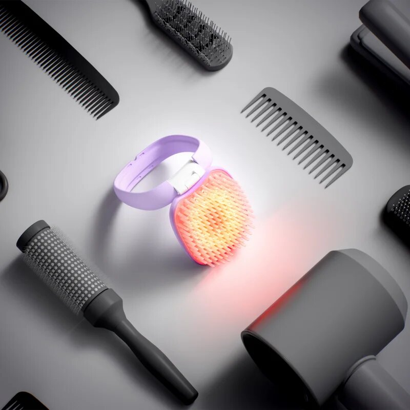 FOREO FLIP™ plus LED Detangling Hairbrush perie de par cu iluminare LED de fundal 1 buc