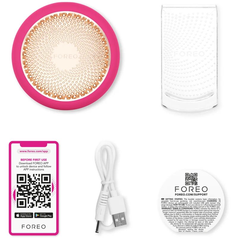 FOREO UFO™ 3 5-in-1 aparat sonic pentru accelerarea efectului măștilor de ten Fuchsia 1 buc