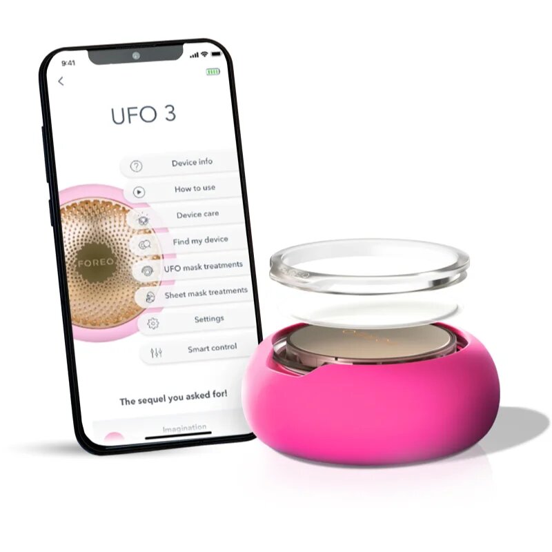 FOREO UFO™ 3 5-in-1 aparat sonic pentru accelerarea efectului măștilor de ten Fuchsia 1 buc