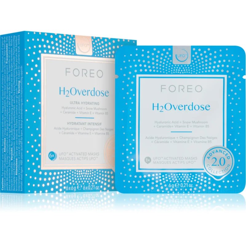 FOREO UFO™ H2Overdose masca faciala hidratanta 6 buc