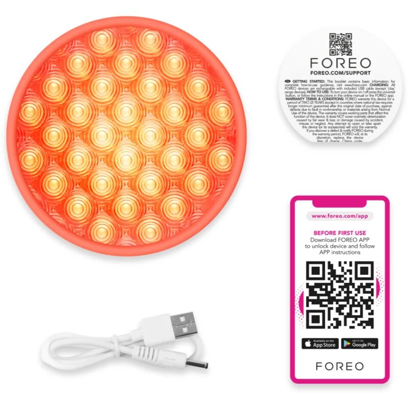 FOREO UFO™ LED Lighthouse Panel terapie cu lumină LED încorporată Red Blue & Amber LED Light Therapy 1 buc