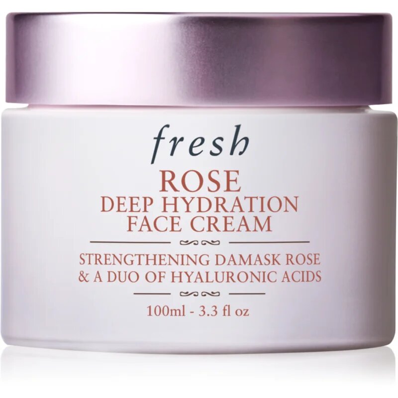 fresh Rose Deep Hydration Face Cream crema de fata hidratanta cu acid hialuronic 100 ml