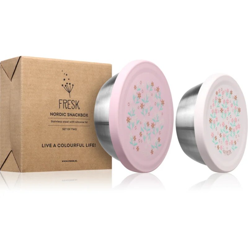 FRESK Snackbox caserolă de mâncare Garden Flowers 2 buc