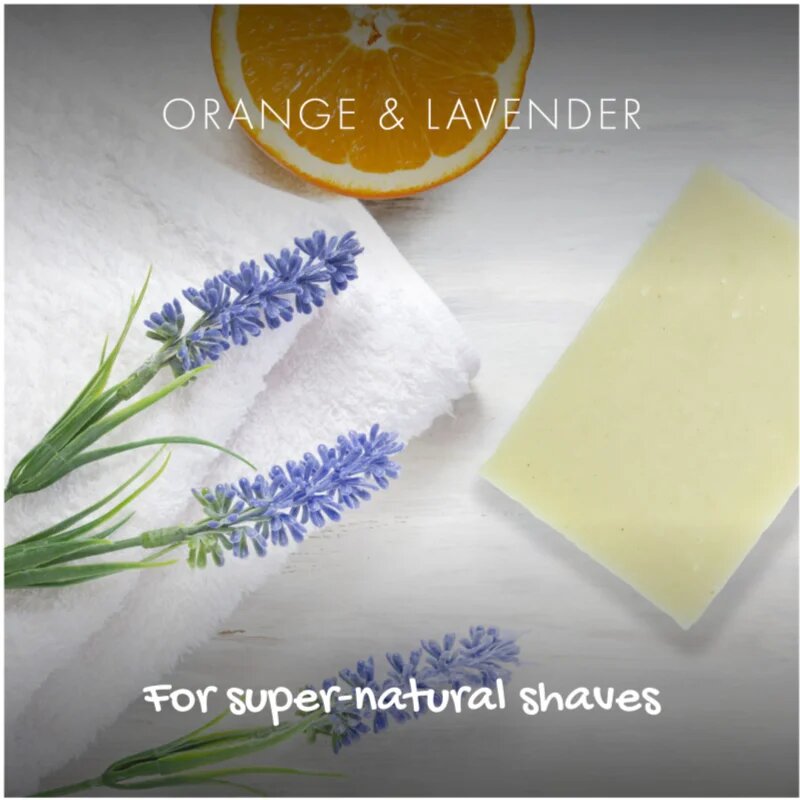 Friendly Soap Shaving Bar Orange & Lavender săpun natural pentru ras 95 g