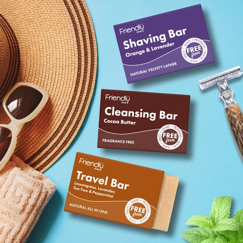 Friendly Soap Shaving Bar Orange & Lavender săpun natural pentru ras 95 g