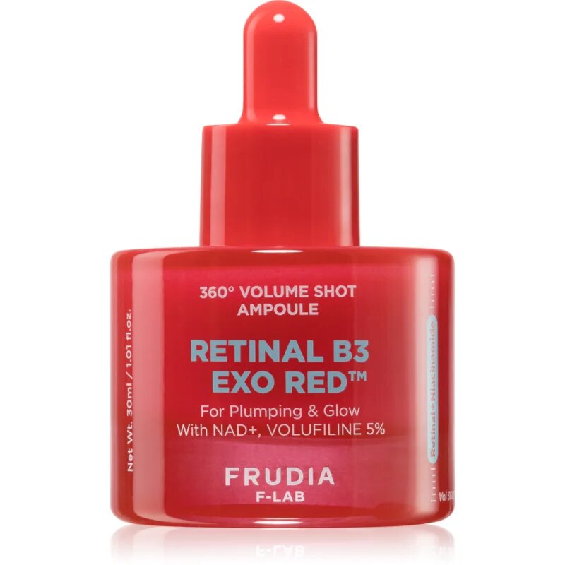 Frudia Retinal B3 Exo Red 360° Volume Shot Ampoule ser facial cu efect iluminator sporirea elasticității tenului 30 ml