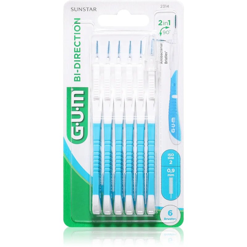 G.U.M Bi Direction Interdental Brush 2314 perie interdentara 09 mm 6 buc