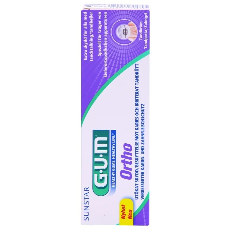 G.U.M Ortho pastă de dinți aparat dentar 75 ml