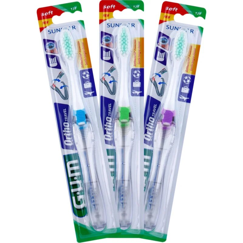 G.U.M Ortho-Travel perie de dinti fin 1 buc