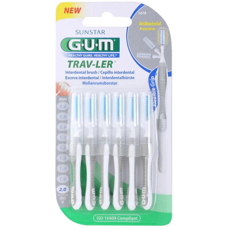 G.U.M Trav-Ler Interdental perie interdentara 20 mm 6 buc
