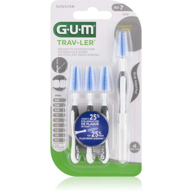 G.U.M Trav-Ler Proxabrush perie interdentara 26 mm 4 buc