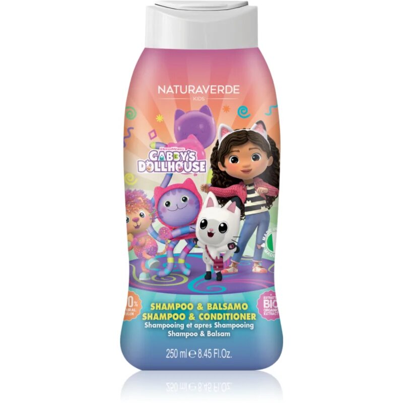 Gabby's Dollhouse Naturaverde Kids sampon si balsam pentru copii 250 ml