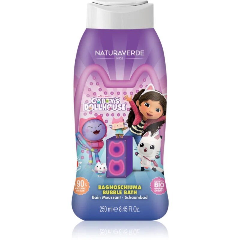 Gabby's Dollhouse Naturaverde Kids spuma de baie pentru copii 250 ml