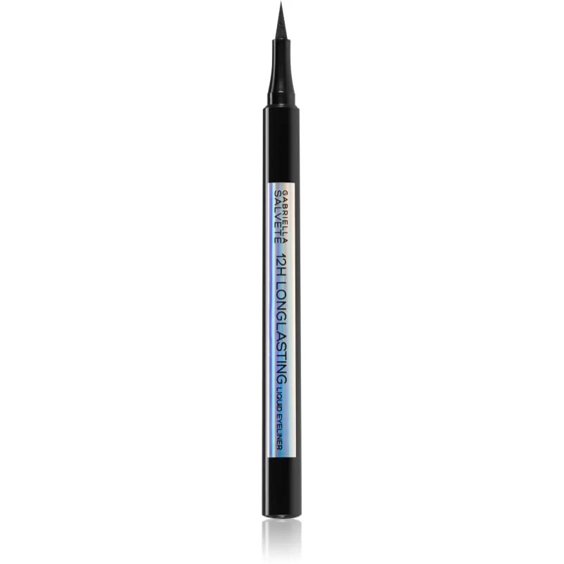 Gabriella Salvete 12H Longlasting Liquid Eyeliner tuș lichid pentru ochi tip cariocă pentru un efect de lunga durata culoare Black 1.1 g