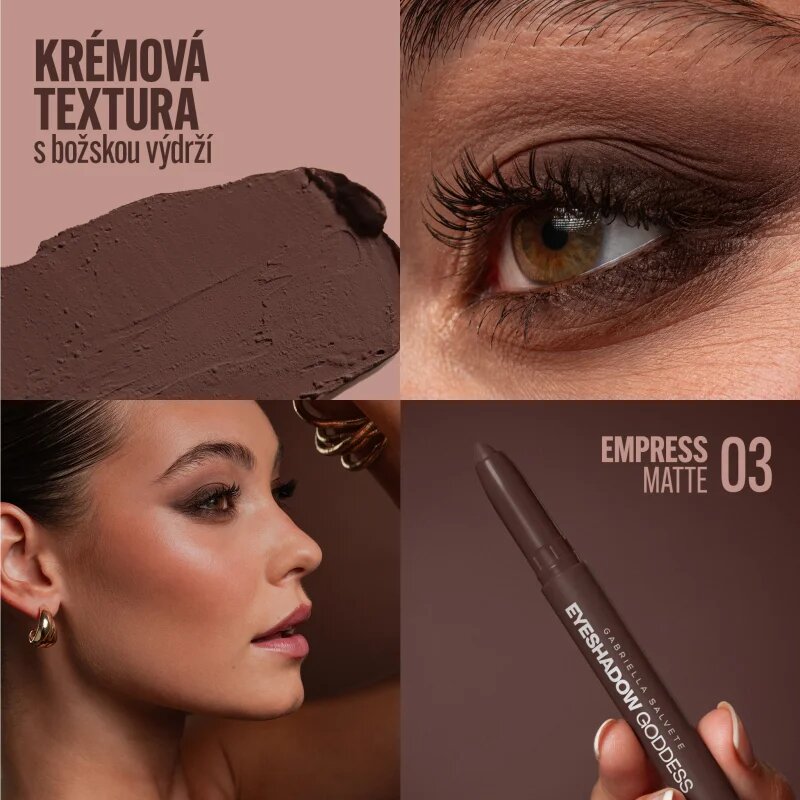 Gabriella Salvete Eyeshadow Goddess fard de pleoape cremos in creion culoare Matte 03 Empress 1.3 g