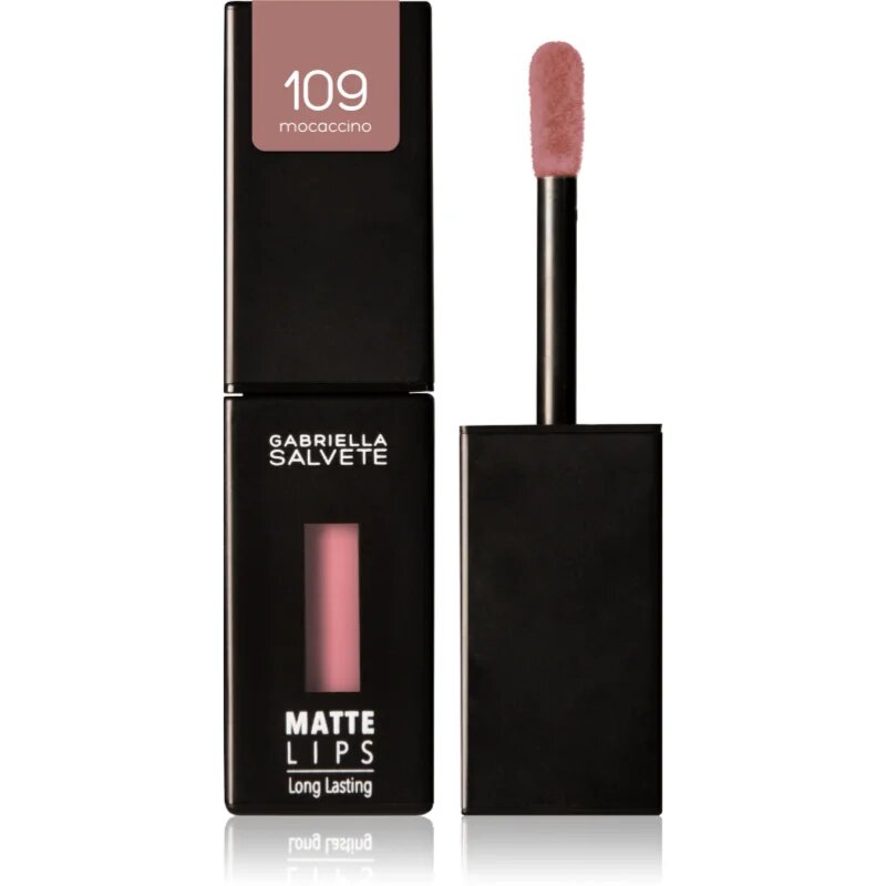 Gabriella Salvete Matte Lips Ruj de buze lichid de lunga durata cu efect matifiant culoare 109 Mocaccino 45 ml