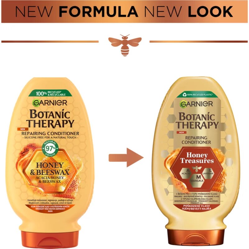 Garnier Botanic Therapy Honey & Propolis balsam regenerator pentru par deteriorat fără parabeni 200 ml