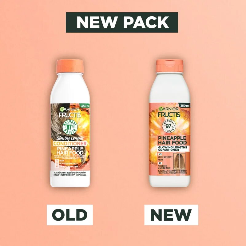 Garnier Fructis Pineapple Hair Food balsam pentru stralucire pentru păr lung 350 ml