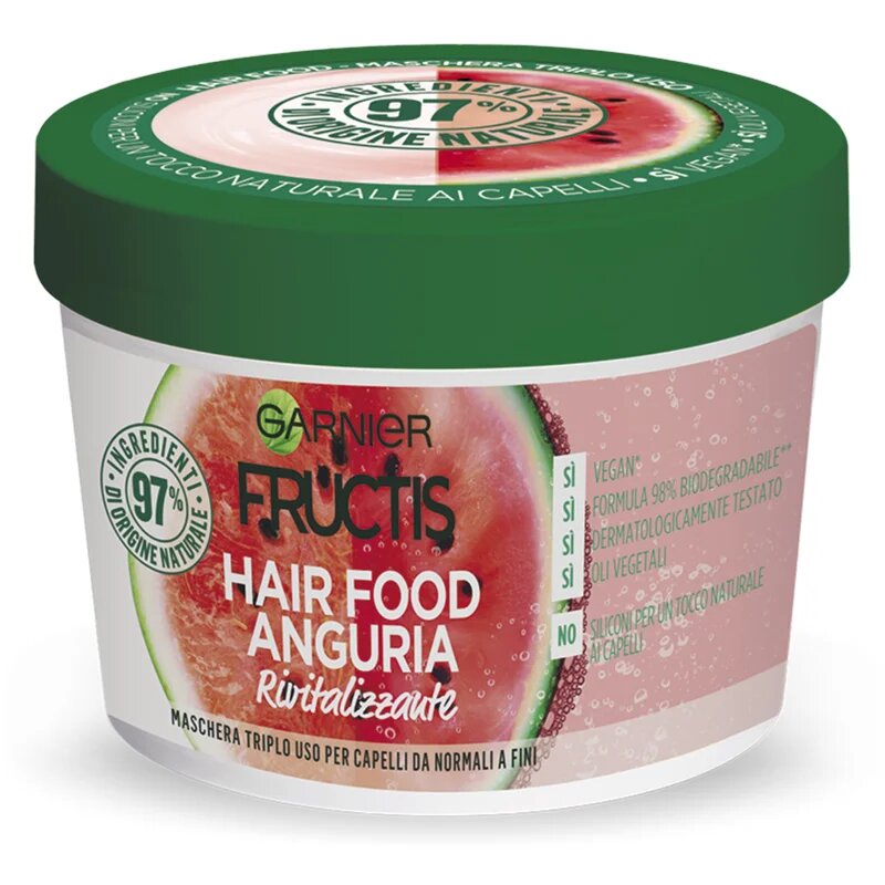 Fructis Watermelon Hair Food masca revitalizanta pentru par slab 390 ml