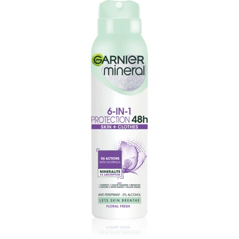Mineral 5 Protection spray anti-perspirant fară alcool 48 h 150 ml