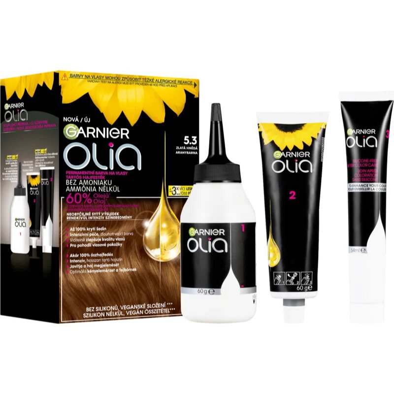 Garnier Olia Big Kit Culoare permanenta pentru par culoare 5.3 Golden Brown 1 buc