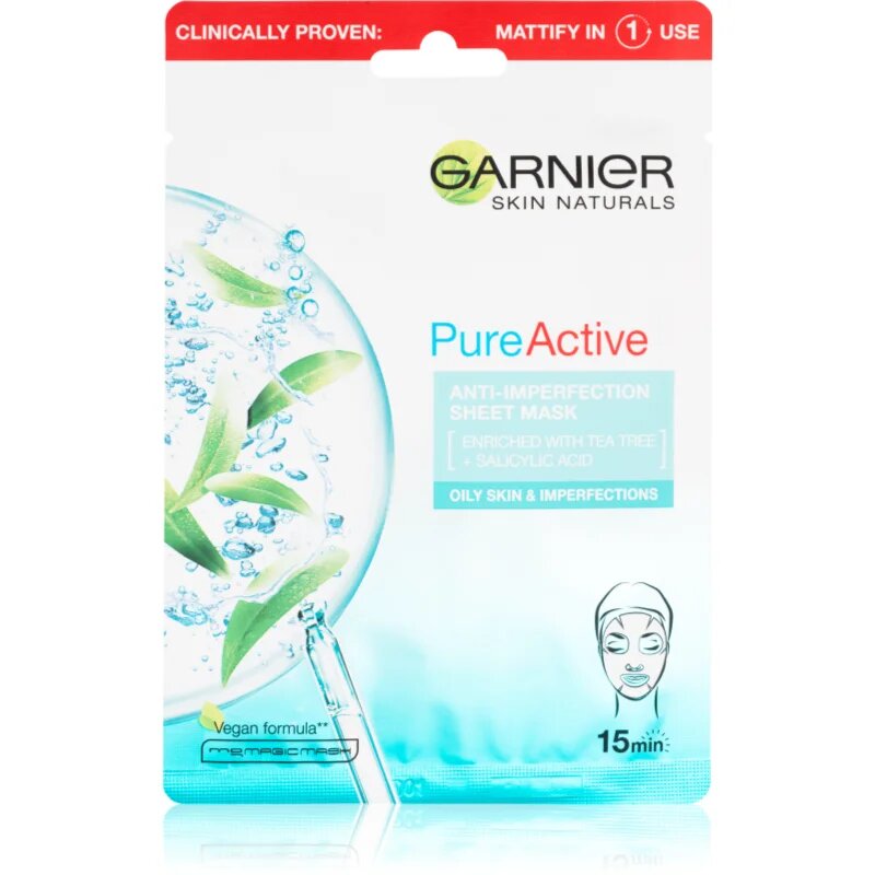 Garnier Pure Active mască cu efect de curățare 28 g