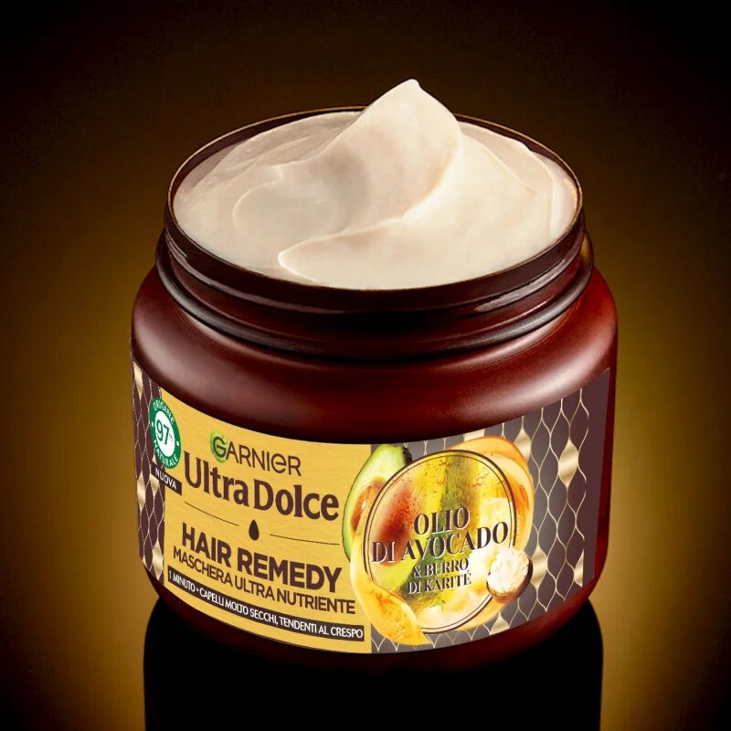 Garnier Ultra Doux Avocado Oil and Shea Butter masca hranitoare pentru par uscat 340 ml