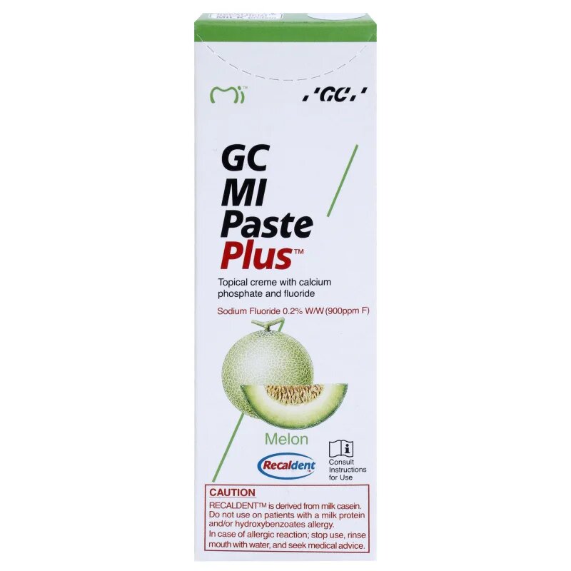 GC MI Paste Plus Crema protectoare de remineralizare pentru dinți sensibili cu flor aroma Melon 35 ml