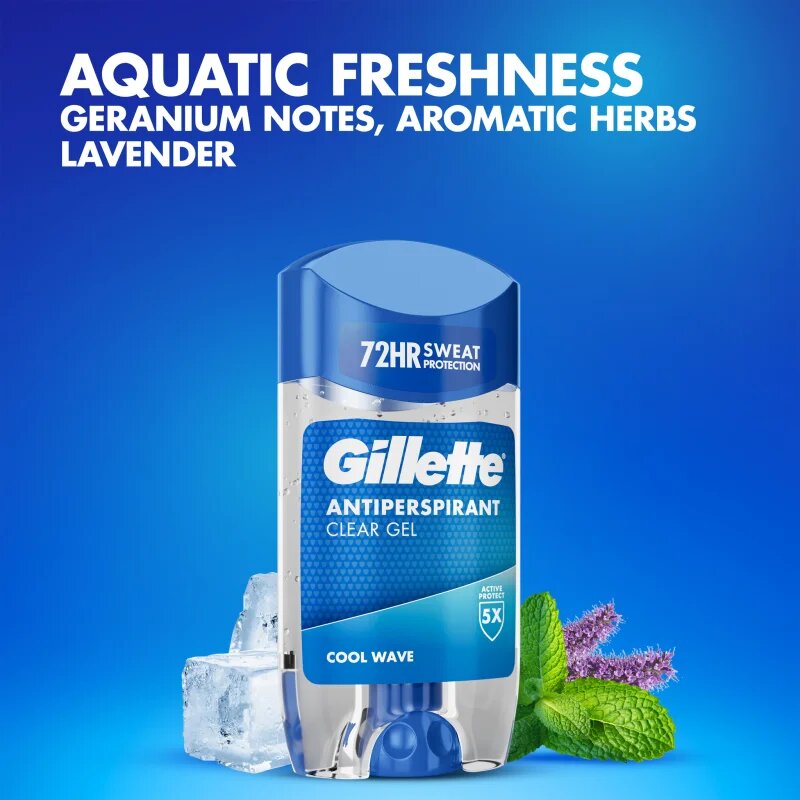 Gillette Cool Wave gel antiperspirant pentru barbati 70 ml