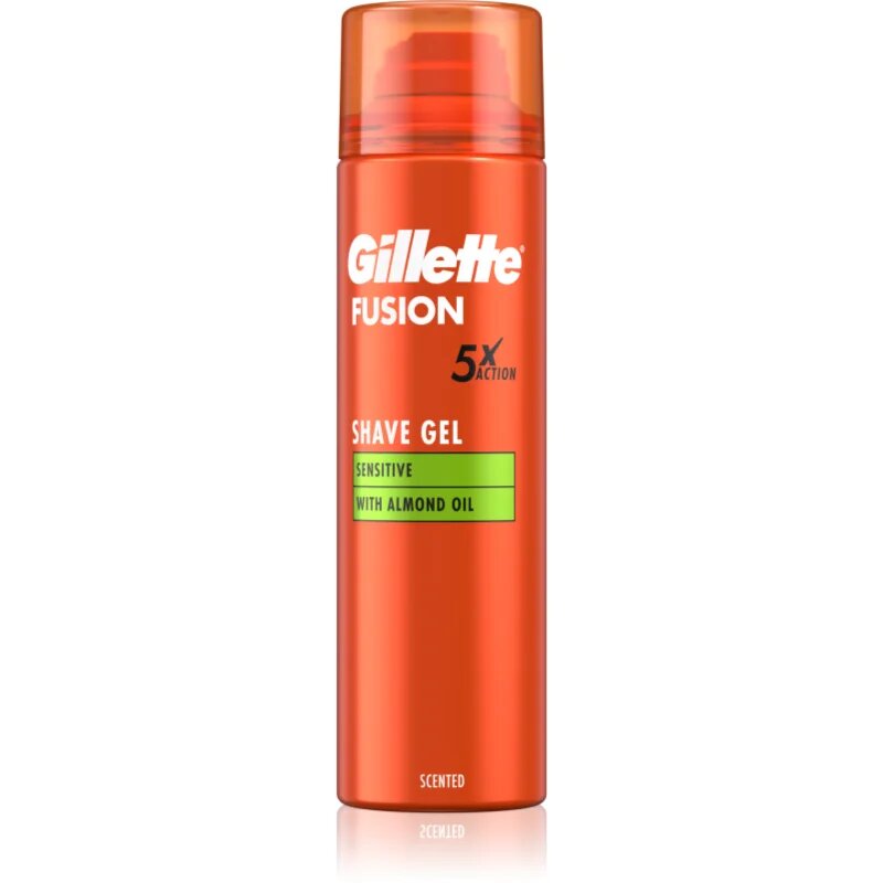 Gillette Fusion5 Sensitive gel pentru bărbierit pentru piele sensibilă 200 ml