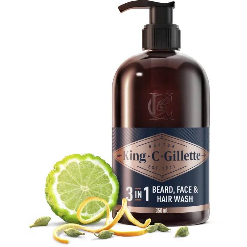 Gillette King C. Beard & Face Wash șampon pentru barbă 350 ml