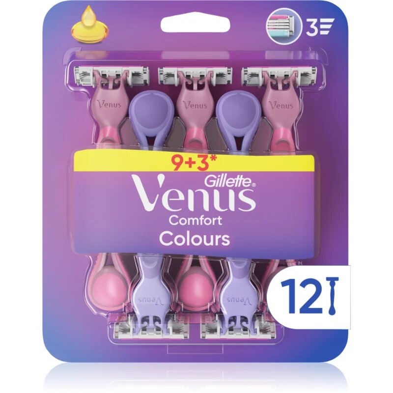 Gillette Venus Comfort Colours aparat de ras de unică folosință 12 buc