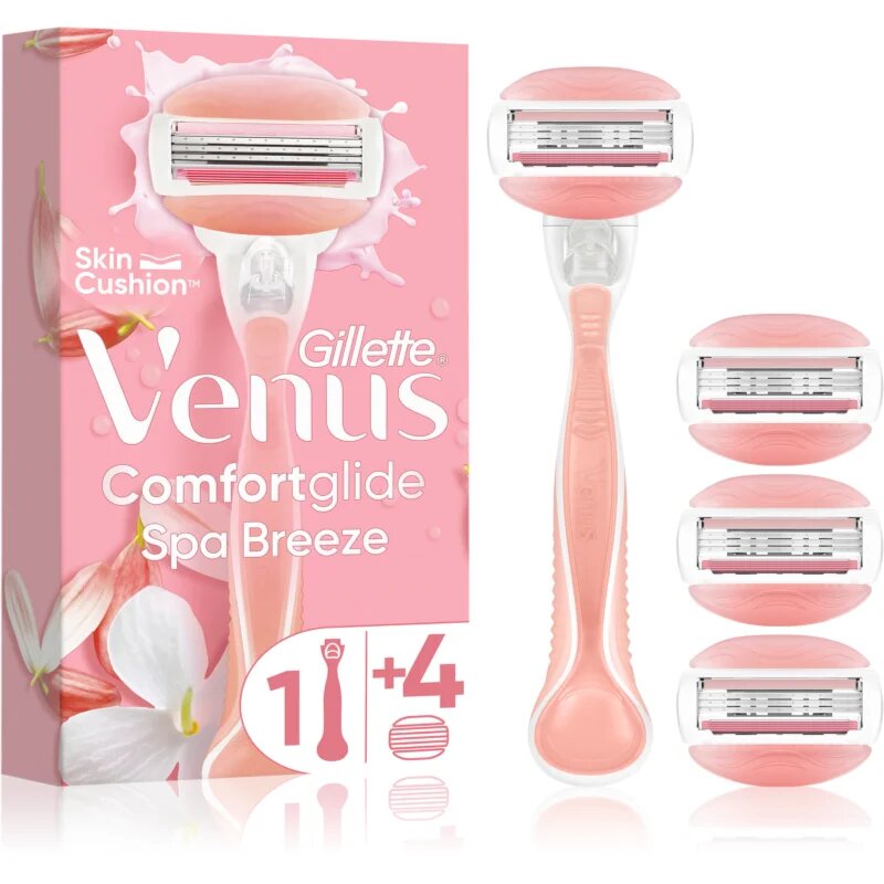 Gillette Venus ComfortGlide Spa Breeze Aparat de ras pentru femei + lame de rezervă 4 buc