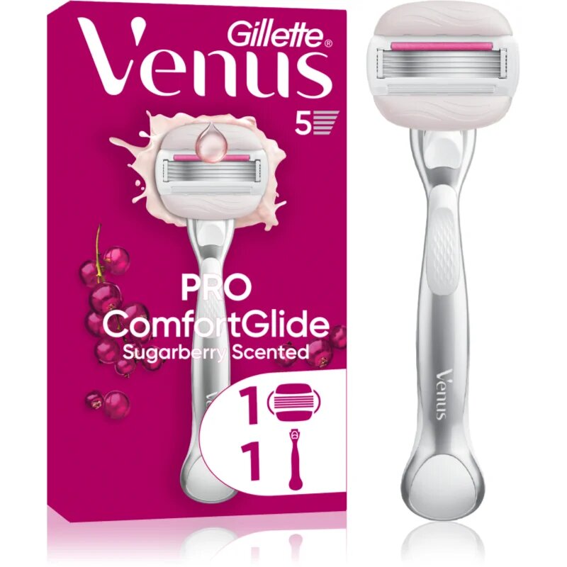Gillette Venus ComfortGlide Sugarberry aparat de ras cu capăt interschimbabil 1 buc