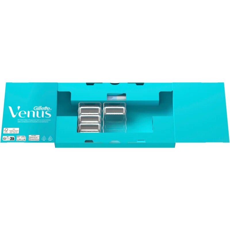 Gillette Venus For Pubic Hair&Skin aparat de ras pentru ajustarea liniei bikinilor + capete de schimb 5 buc