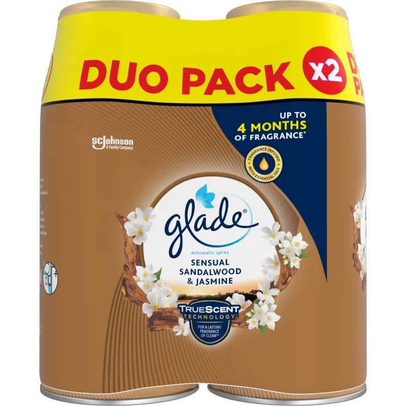 Glade Automatic Sensual Sandalwood & Jasmine automat de odorizare a aerului rezervă DUO