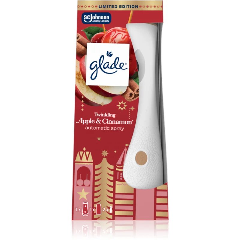 Glade Automatic Spray Twinkling Apple & Cinnamon odorizant de aer automat cu reîncărcare 269 ml