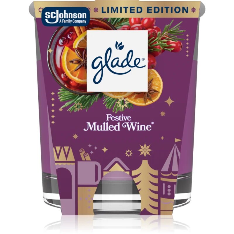 Glade Festive Mulled Wine lumânare parfumată 112 g